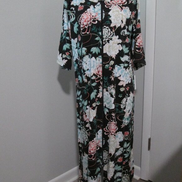 Miss Elaine Interlock Knit Robe, Long Sleeves and Pockets, Front Zipper, NWT M - Picture 6 of 13